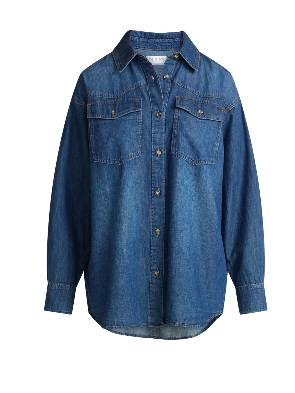 Sofia By Sofia Vergara Oversized Boyfriend Shirt Size Xl
